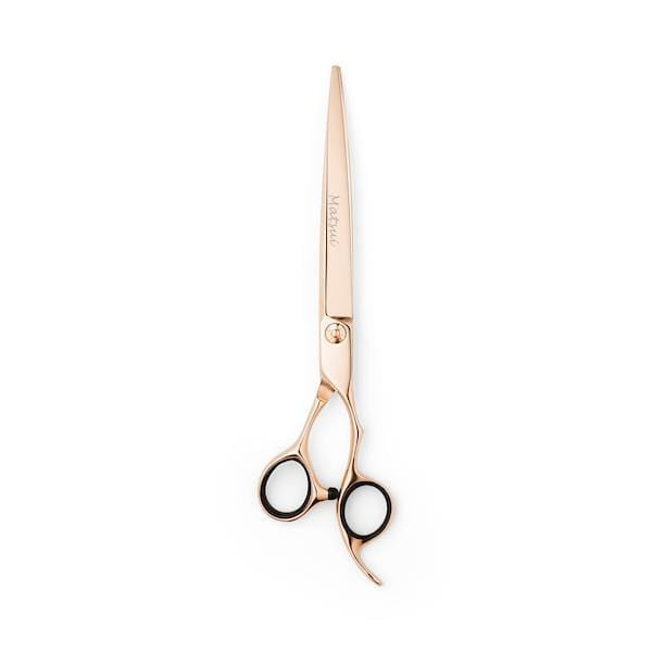 2020 Matsui Rose Gold Curved Cutting Scissor (2166818275401)