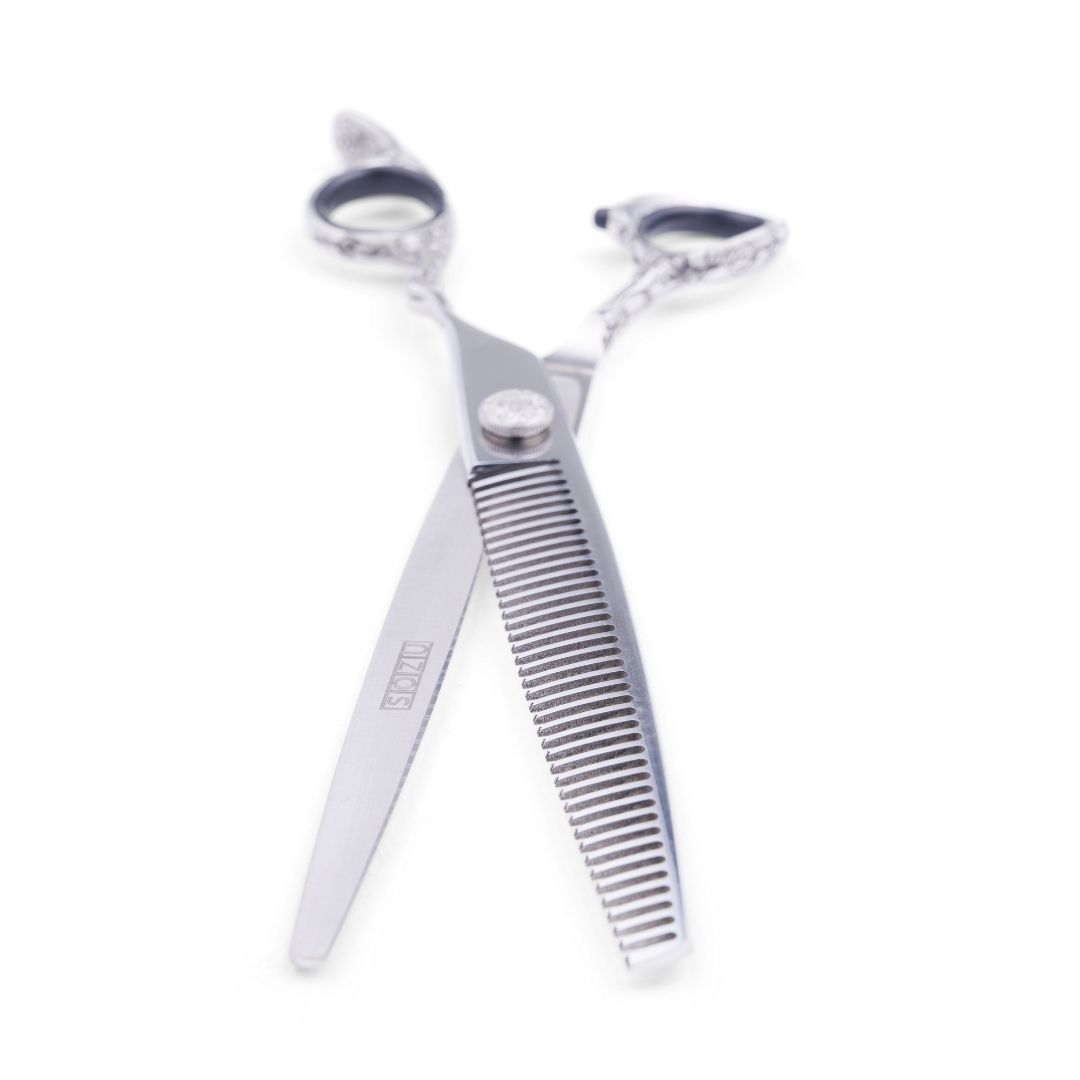 Sozu Flo Dog Grooming Thinning Scissor Silver