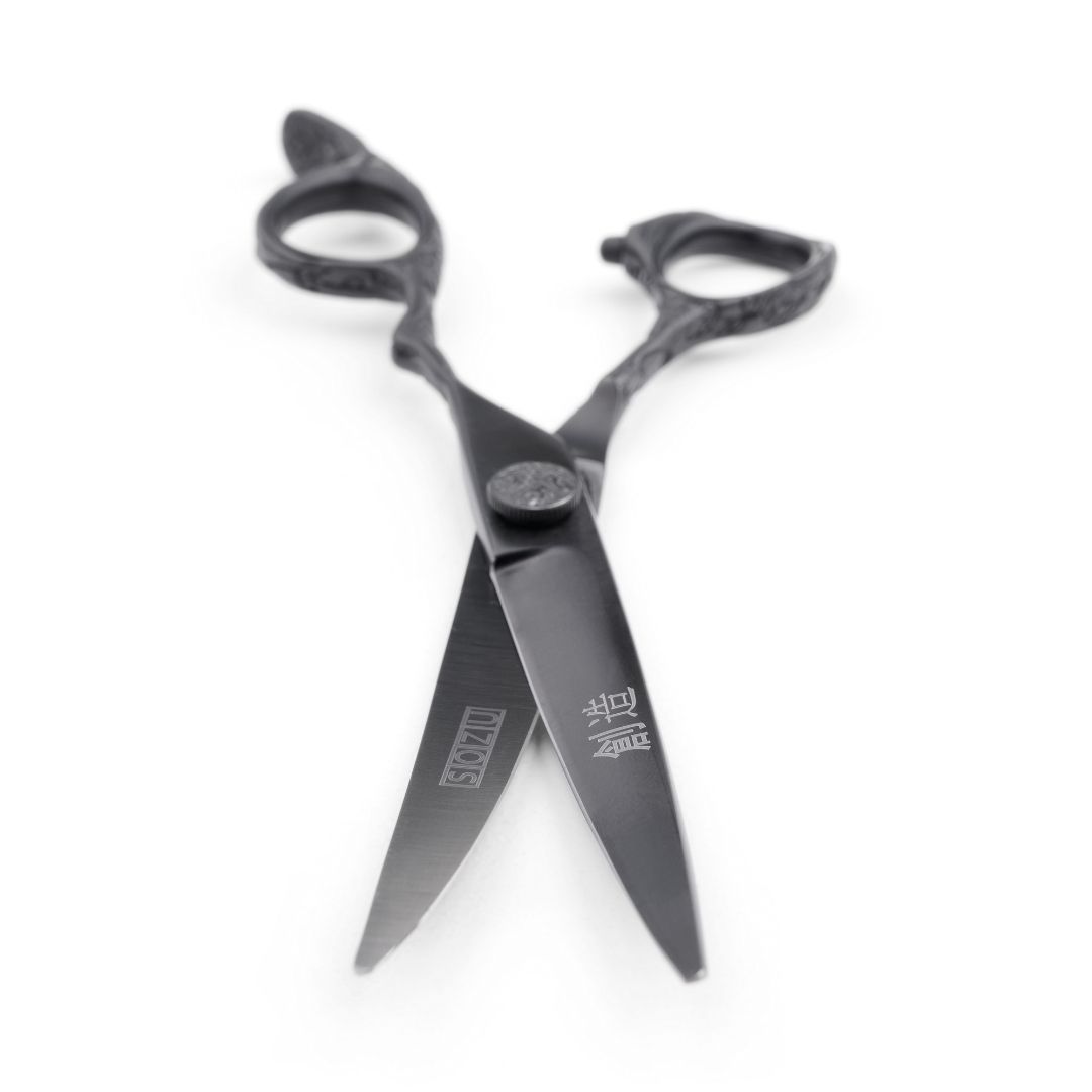 Sozu Flo Curved Dog Grooming Scissor Black Duo