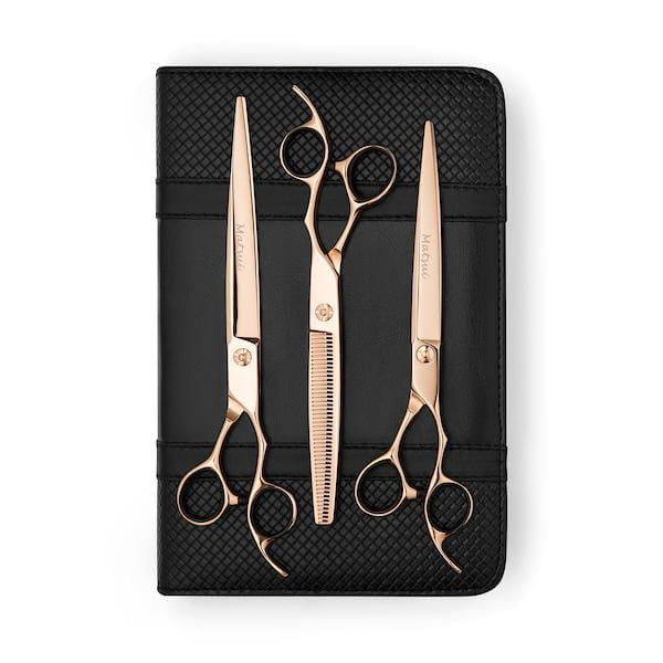 2020 Matsui Aichei Mountain Rose Gold Scissor, Curved & Thinner Triple Set (2166828728393)